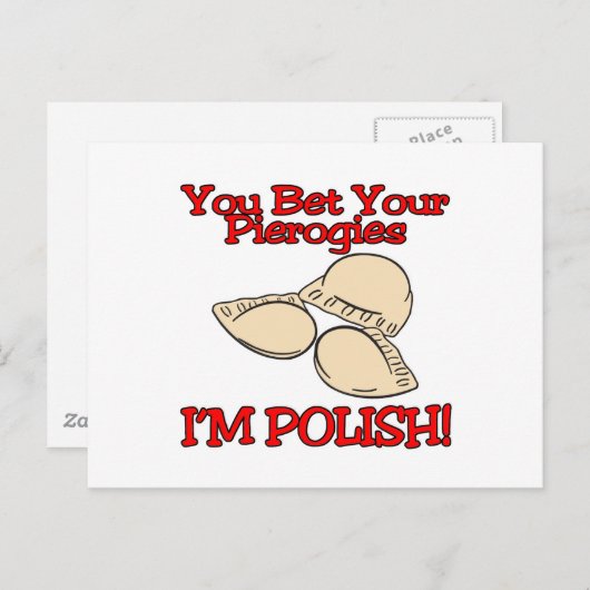 Sie wetten Ihre Pierogies im Polnisch Postkarte (Vorne/Hinten)
