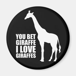 Sie wetteten Liebe-Giraffen-Magneten der Magnet