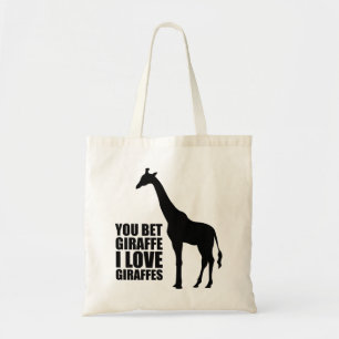 Sie wetteten Liebe-Giraffen-Taschen-Tasche der Tragetasche