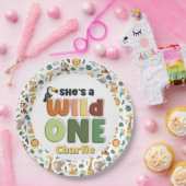 Sie Wild One Safari Zoo Animal Birthday Party Pappteller (Party)