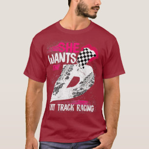 Sie Will das D Direct Track Racing Girl Auto T-Shirt