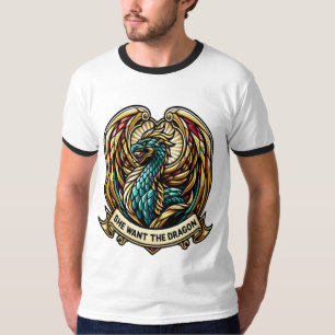 Sie will das Dragon Stain Glass Design T-Shirt