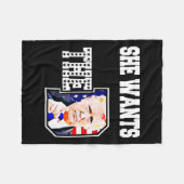 Sie Will den D Donald Trump 2024 Fleecedecke (Vorderseite (Horizontal))