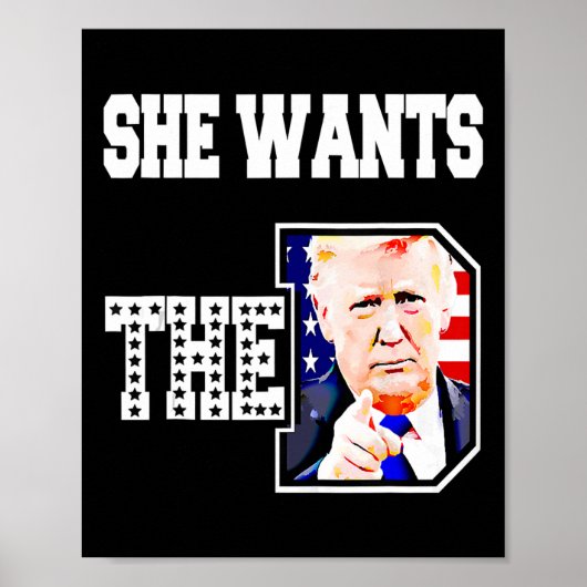 Sie Will den D Donald Trump 2024 Poster (Vorne)
