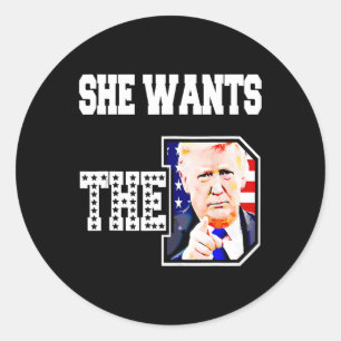 Sie Will den D Donald Trump 2024 Runder Aufkleber