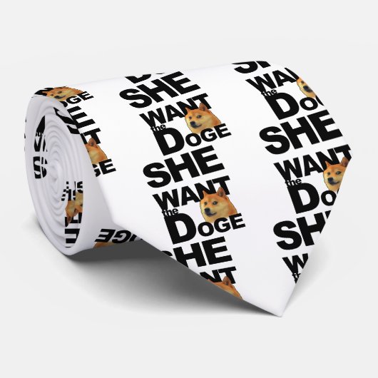 Sie will den Doge Krawatte (Gerollt)