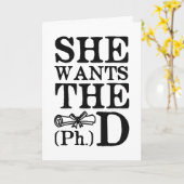 Sie Will den Doktortitel Karte (Gelbe Blume)