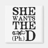 Sie Will den Doktortitel Magnet (Vorne)