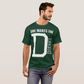 Sie Will die D Funny Diesel Truck Roll Kohle T-Shirt (Vorne ganz)