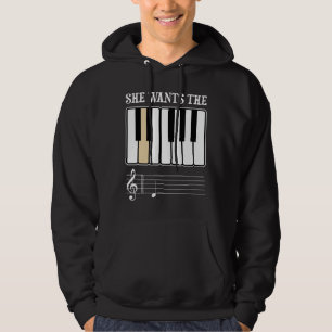 Sie will die d-Klavier-Musik Hoodie
