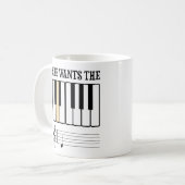Sie will die d-Klavier-Musik Kaffeetasse (Vorderseite Links)
