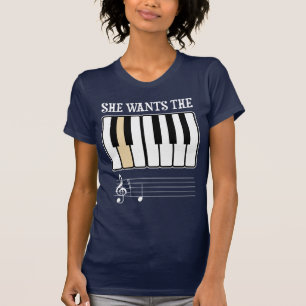 Sie will die d-Klavier-Musik T-Shirt