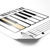 Sie Will die D-Piano-Musik Fotodruck (Ecke)