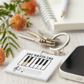 Sie Will die D-Piano-Musik Schlüsselanhänger (Vorderseite rechts)