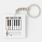 Sie Will die D-Piano-Musik Schlüsselanhänger (Rückseite)