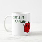 SIE WIRD ÄPFEL Tasse SEIN (Links)