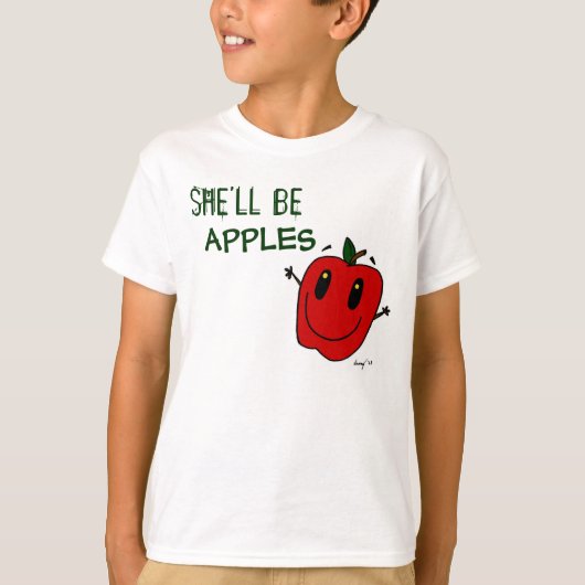 SIE WIRD APPLES Kids Basic T - Shirt SEIN (Vorderseite)