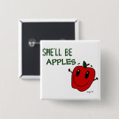 SIE WIRD APPLES KÖNNEN BUTTON (Vorne & Hinten)