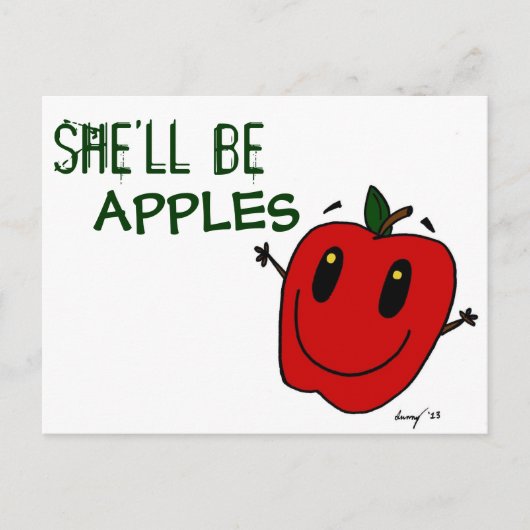 SIE WIRD APPLES Postcard SEIN Postkarte (Vorderseite)