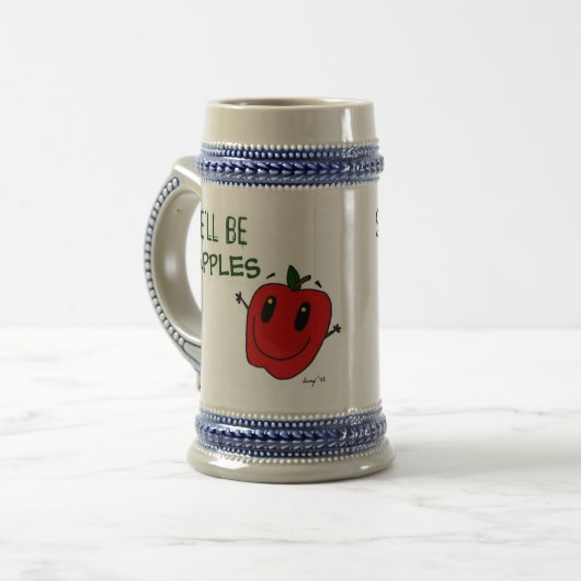 SIE WIRD APPLES Stein SEIN Bierglas (Vorderseite Links)