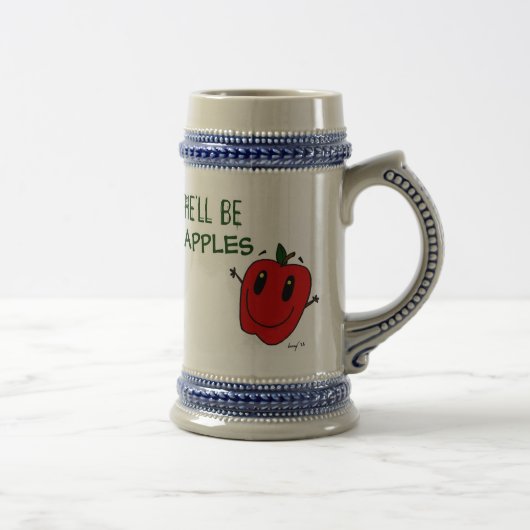 SIE WIRD APPLES Stein SEIN Bierglas (Rechts)
