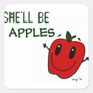 SIE WIRD APPLES Stickers SEIN - Set von 20