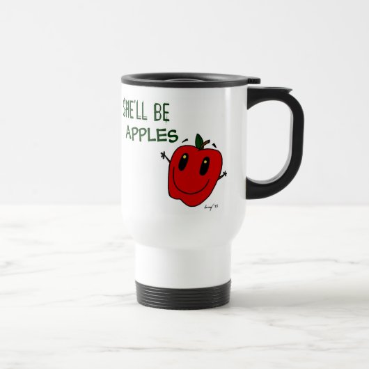 SIE WIRD APPLES TRAvel Mug SEIN Reisebecher (Rechts)