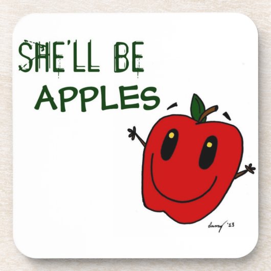 SIE WIRD APPLES Untersetzer SEIN - Set 6 (Vorderseite)