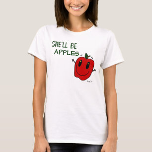 SIE WIRD APPLES Womens T - Shirt SEIN