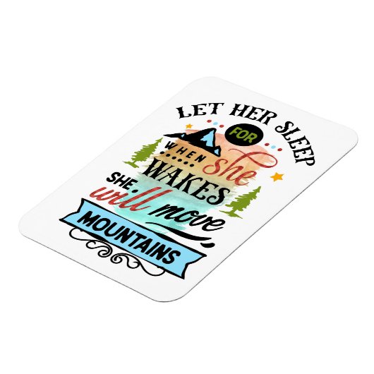 Sie wird die Berge bewegen Magnet (Linke Seite)