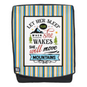 Sie wird die Berge bewegen Rucksack (Vorderseite)