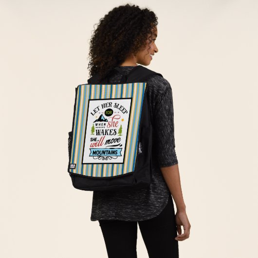 Sie wird die Berge bewegen Rucksack (Ausgewaschen)