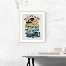 Sie wird die Berge in Word Art versetzen