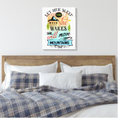 Sie wird die Berge verschieben Word Art Canvas Pri Leinwanddruck (Insitu (Schlafzimmer))