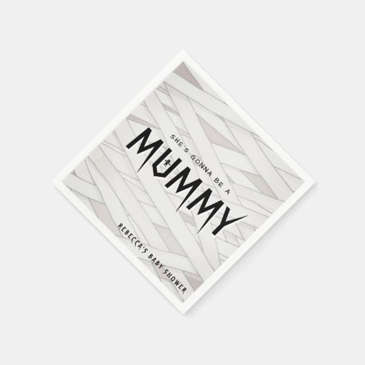 Sie wird eine Mama-Halloween-Kinderdusche. Serviette (Ecke)