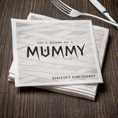 Sie wird eine Mama-Halloween-Kinderdusche. Serviette