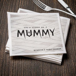 Sie wird eine Mama-Halloween-Kinderdusche. Serviette