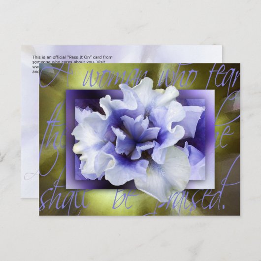 Sie wird gelobt postkarte (Vorne/Hinten)