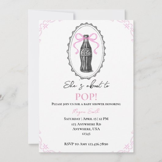 Sie wird gleich platzen! einladung (Vorderseite)