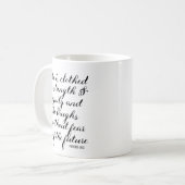 sie wird in der Stärken- und Würdezitat-Tasse Kaffeetasse (Vorderseite Links)