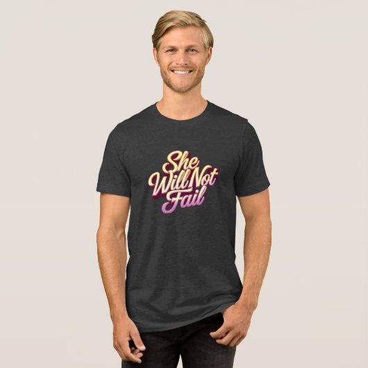 Sie wird nicht versagt Tri-Blend shirt (Vorderseite voll)