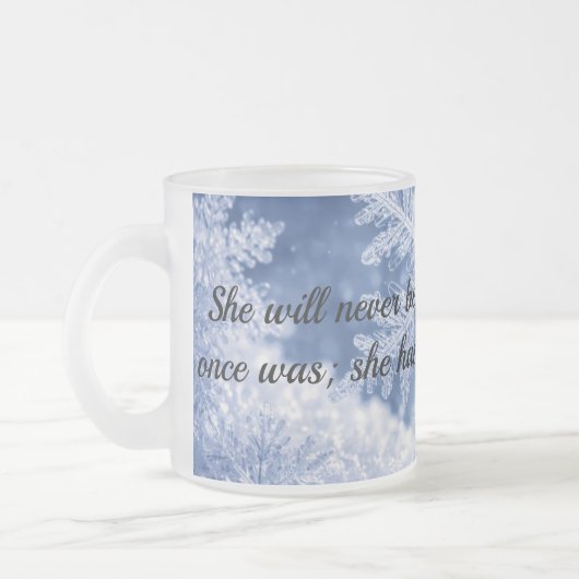 Sie wird niemals das gleiche mattierte Glas-Caffee Mattglastasse (Links)