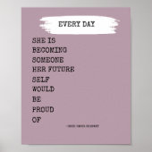 Sie wird zu einem motivierend Poster (Vorne)