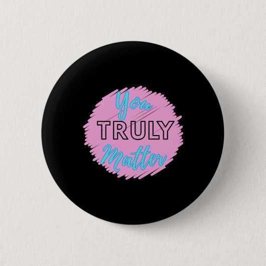 Sie wirklich - helles Herz rosa und blaue Design S Button (Vorderseite)