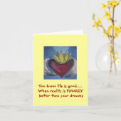 Sie wissen, dass das Leben gut ist, wenn Realität. Karte (Gelbe Blume)