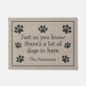 Sie wissen, dass es viele Hunde gibt, die sonnig s Fußmatte (Vorderseite)