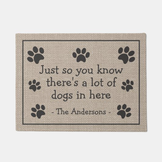 Sie wissen, dass es viele Hunde gibt, die sonnig s Fußmatte (Vorderseite)