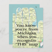 Sie wissen, dass Sie aus Michigan sind, wenn Sie e Postkarte (Vorne/Hinten)