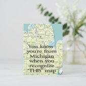 Sie wissen, dass Sie aus Michigan sind, wenn Sie e Postkarte (Stehend Vorderseite)