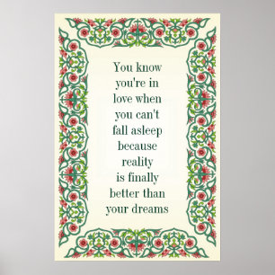 Sie wissen, dass Sie in der Liebe sind, wenn Sie Poster